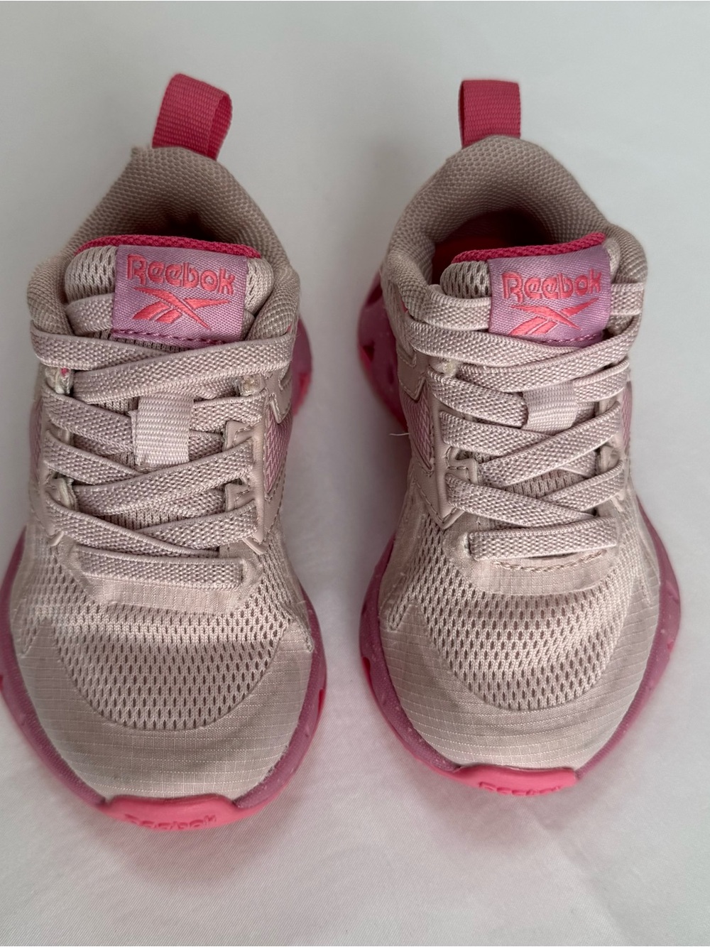 Reebok Kids Dusty Pink and Hot Pink Athletic Sneakers